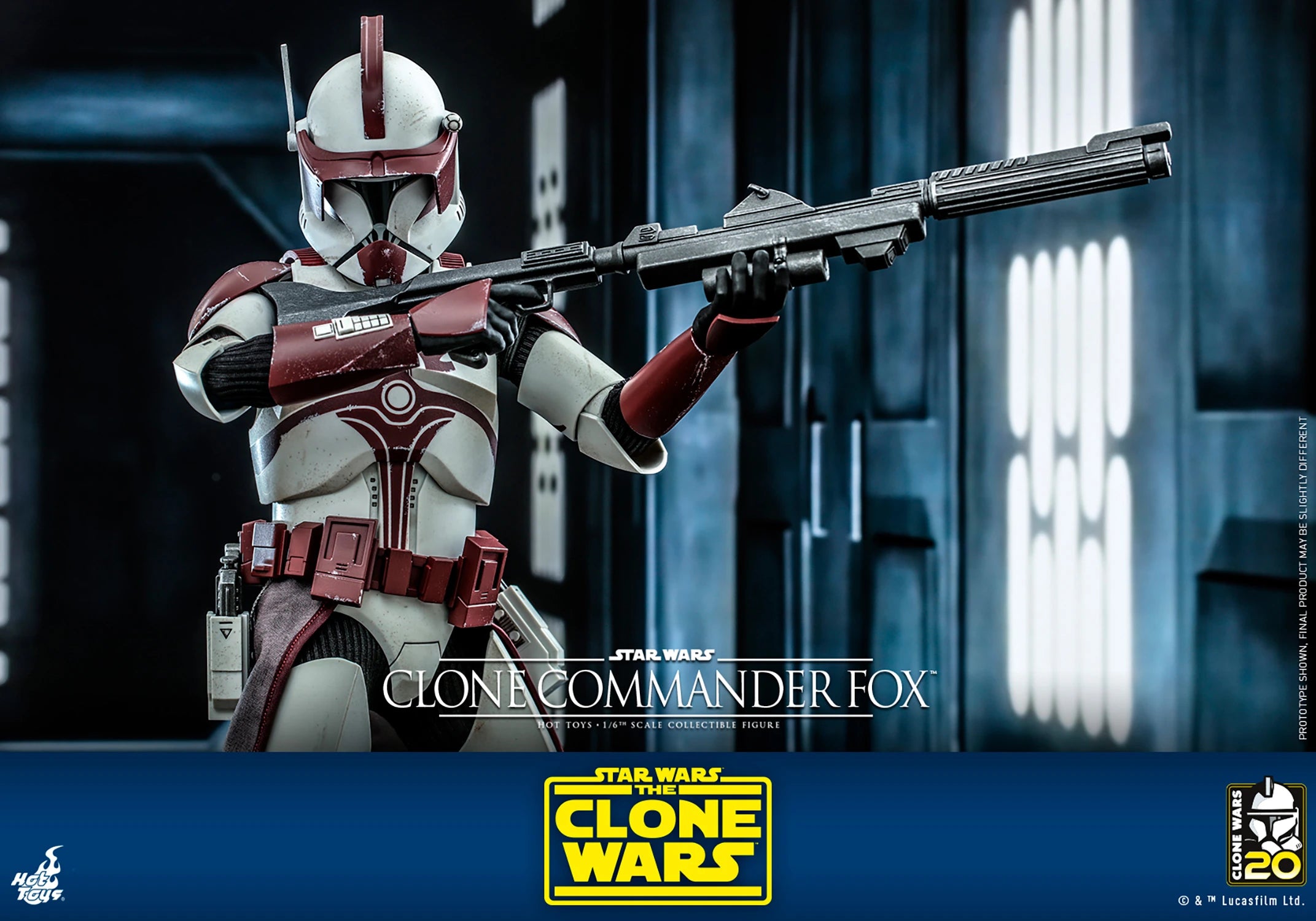 Hot Toys Television Masterpiece Series: Star Wars The Clone Wars 20 Aniversario - Comandante Fox Escala 1/6