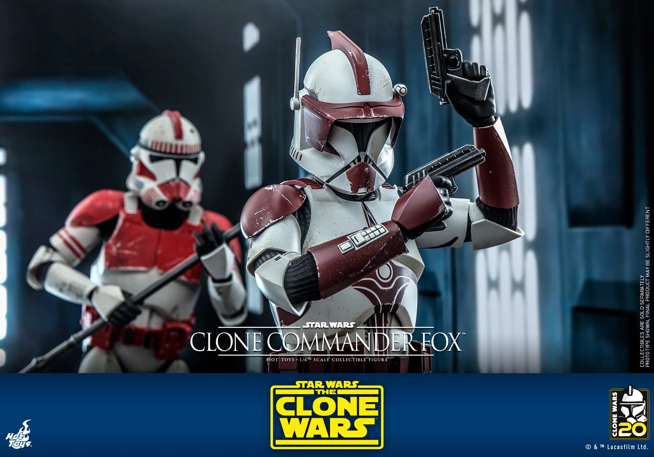 Hot Toys Television Masterpiece Series: Star Wars The Clone Wars 20 Aniversario - Comandante Fox Escala 1/6