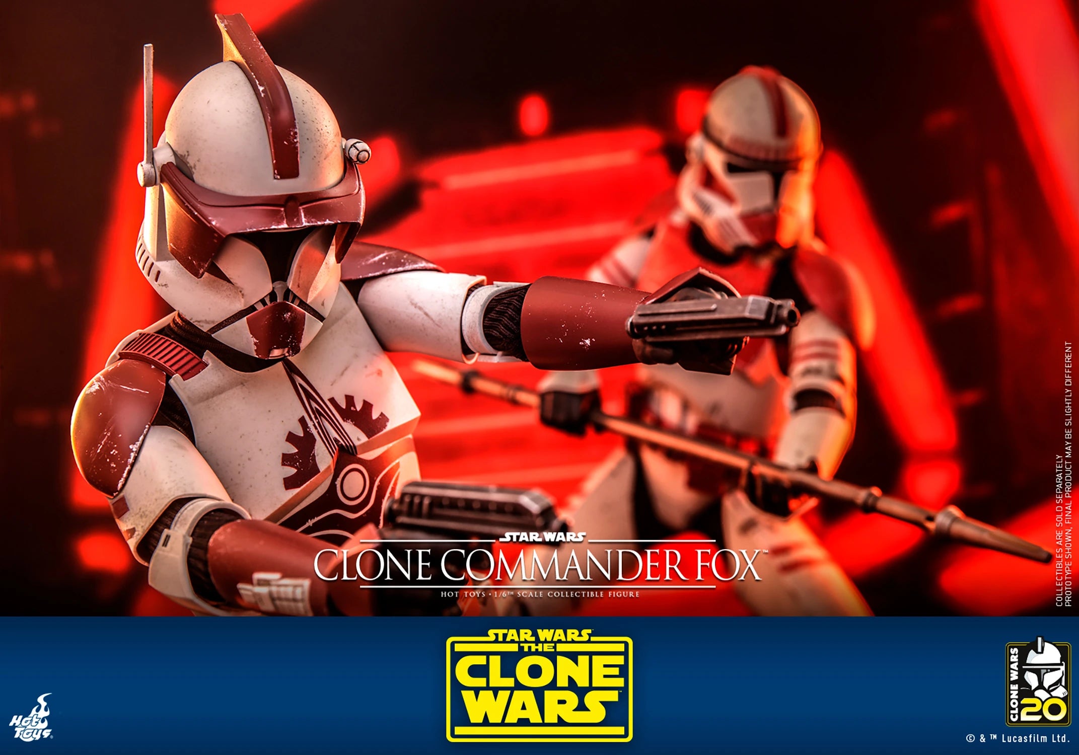 Hot Toys Television Masterpiece Series: Star Wars The Clone Wars 20 Aniversario - Comandante Fox Escala 1/6