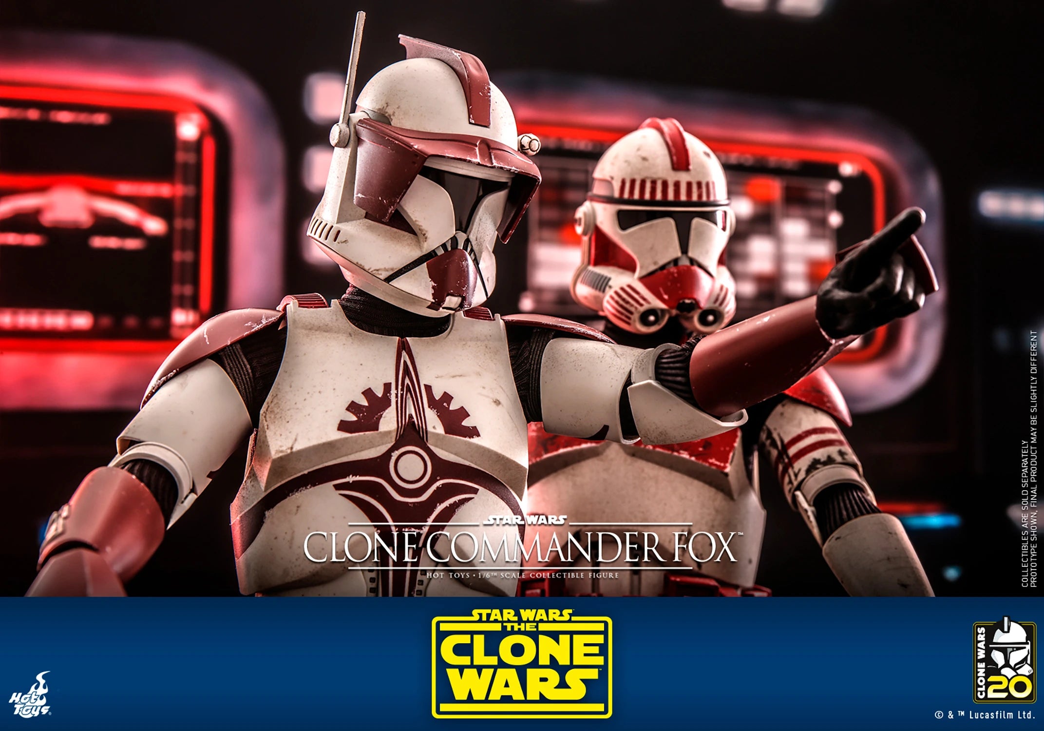 Hot Toys Television Masterpiece Series: Star Wars The Clone Wars 20 Aniversario - Comandante Fox Escala 1/6