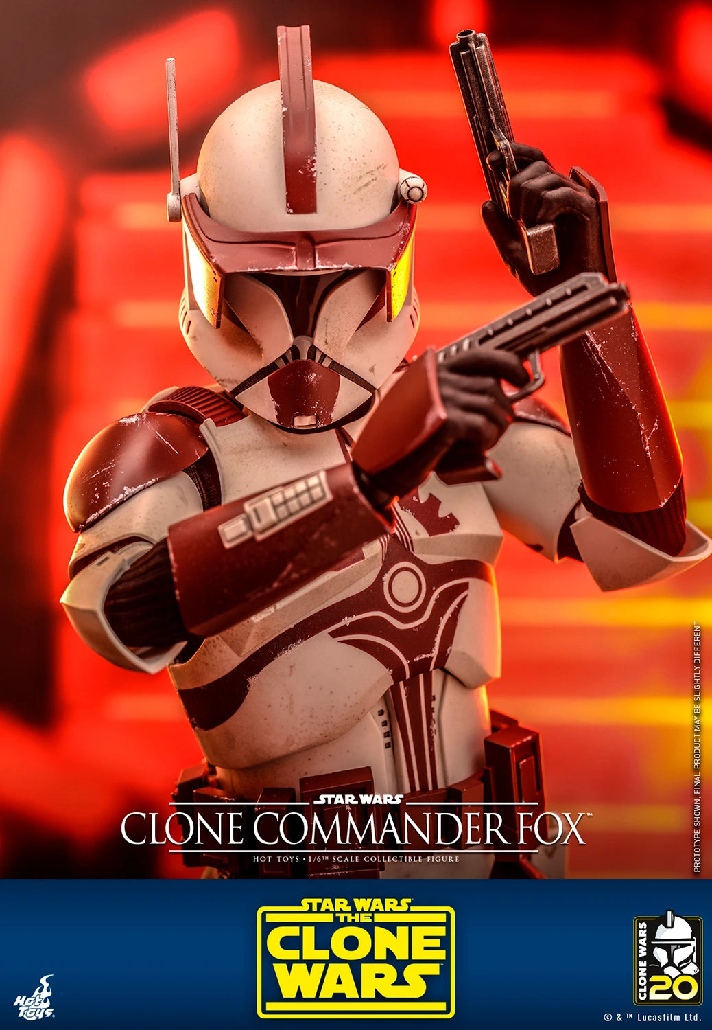 Hot Toys Television Masterpiece Series: Star Wars The Clone Wars 20 Aniversario - Comandante Fox Escala 1/6