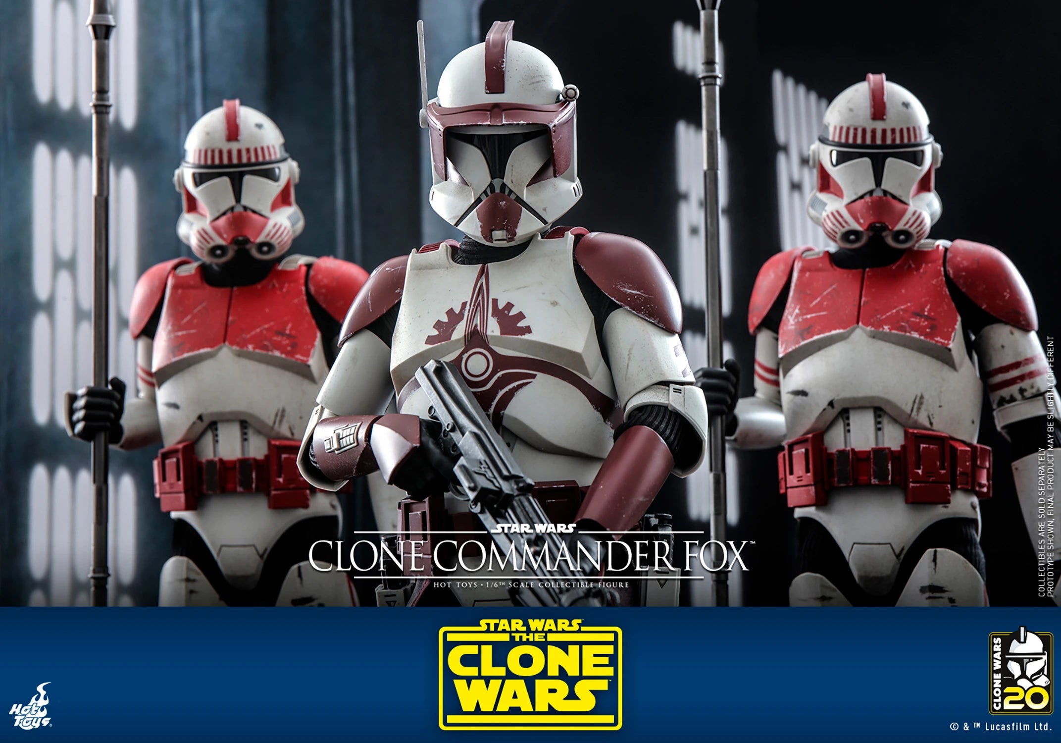 Hot Toys Television Masterpiece Series: Star Wars The Clone Wars 20 Aniversario - Comandante Fox Escala 1/6