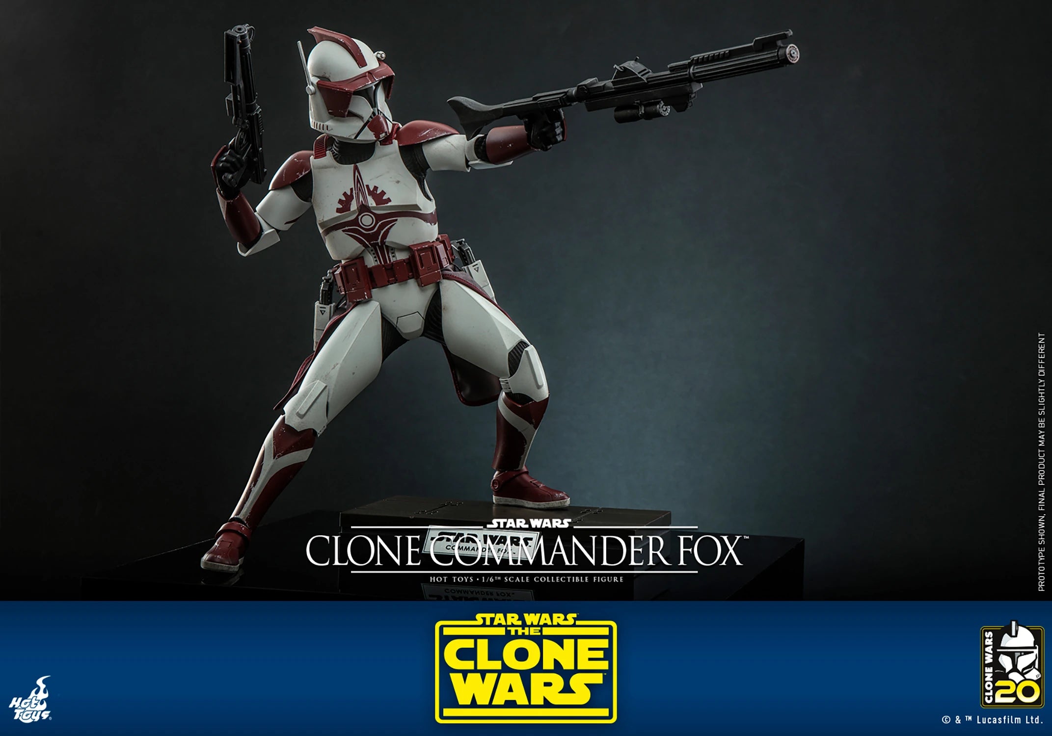 Hot Toys Television Masterpiece Series: Star Wars The Clone Wars 20 Aniversario - Comandante Fox Escala 1/6