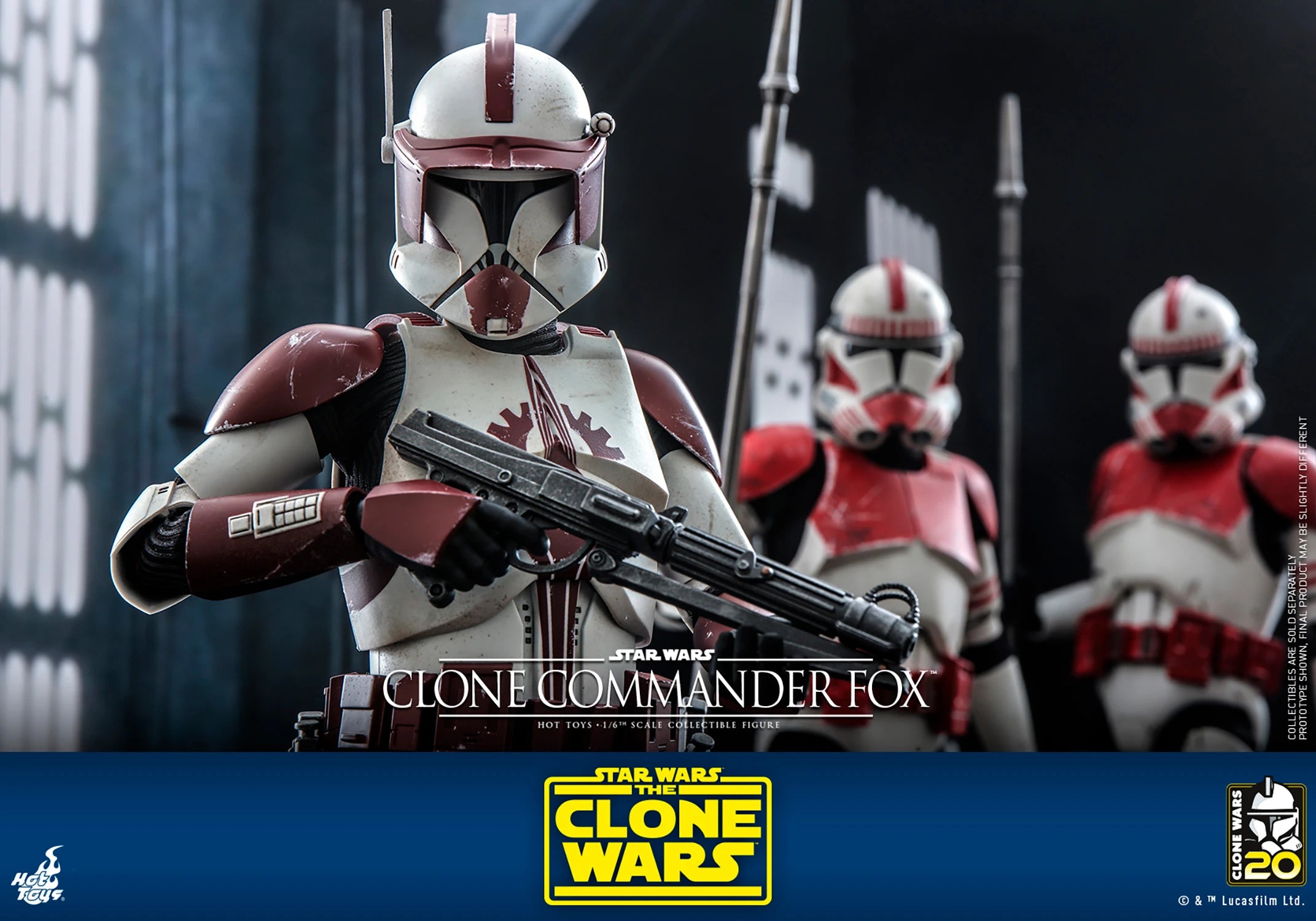 Hot Toys Television Masterpiece Series: Star Wars The Clone Wars 20 Aniversario - Comandante Fox Escala 1/6