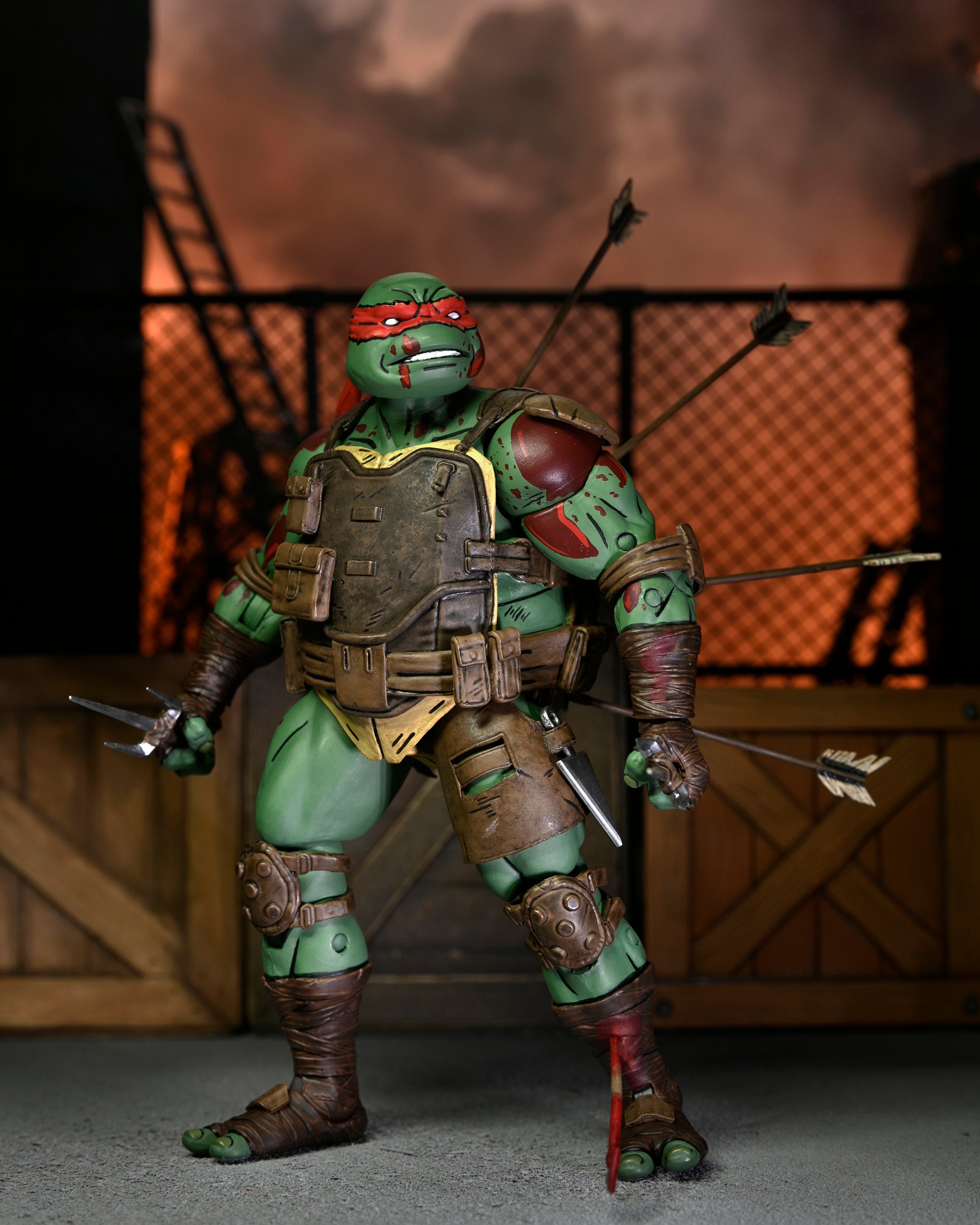 NECA Figura de Accion Ultimate: TMNT Tortugas The Last Ronin - Raphael El Primero En Caer 7 Pulgadas