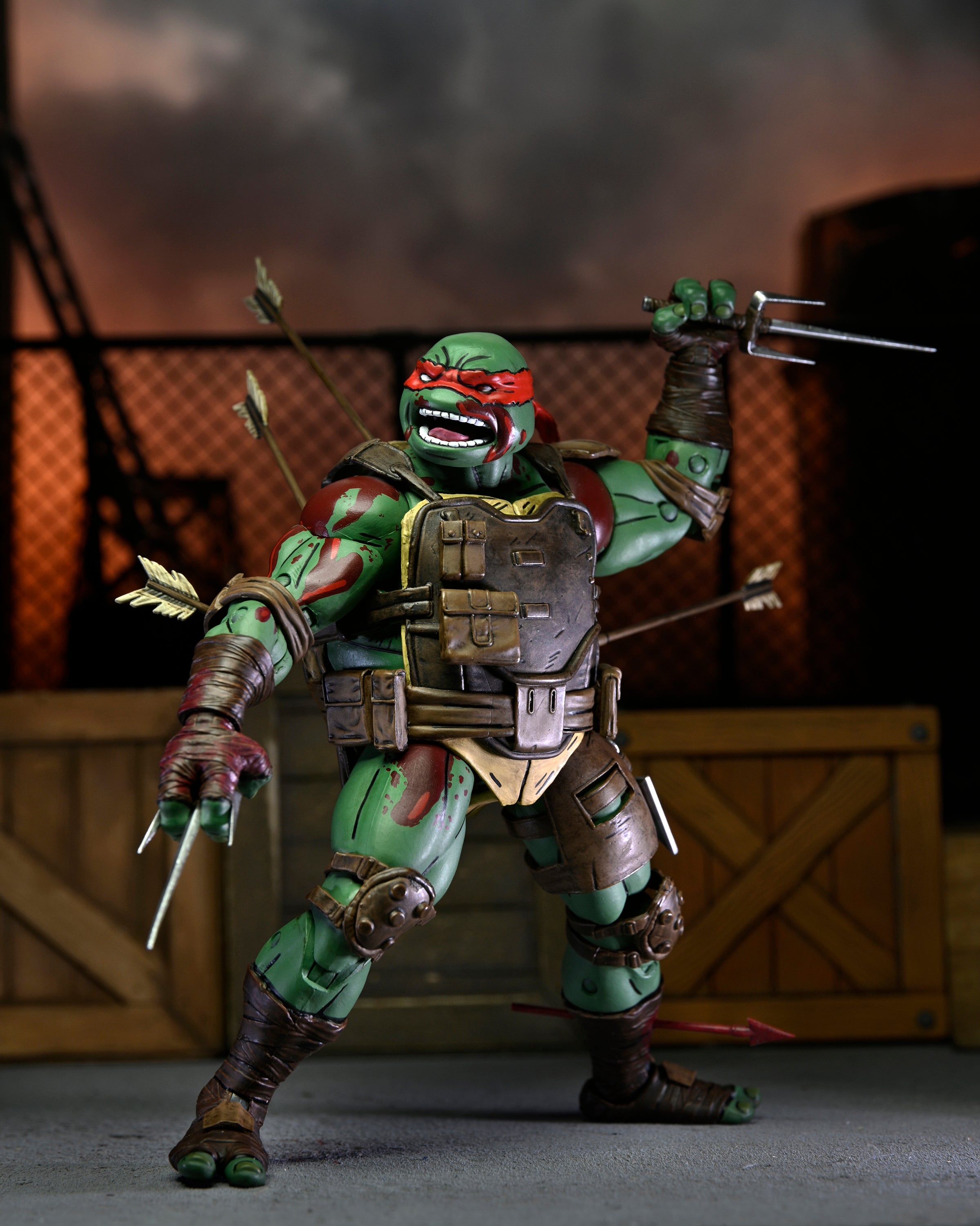 NECA Figura de Accion Ultimate: TMNT Tortugas The Last Ronin - Raphael El Primero En Caer 7 Pulgadas