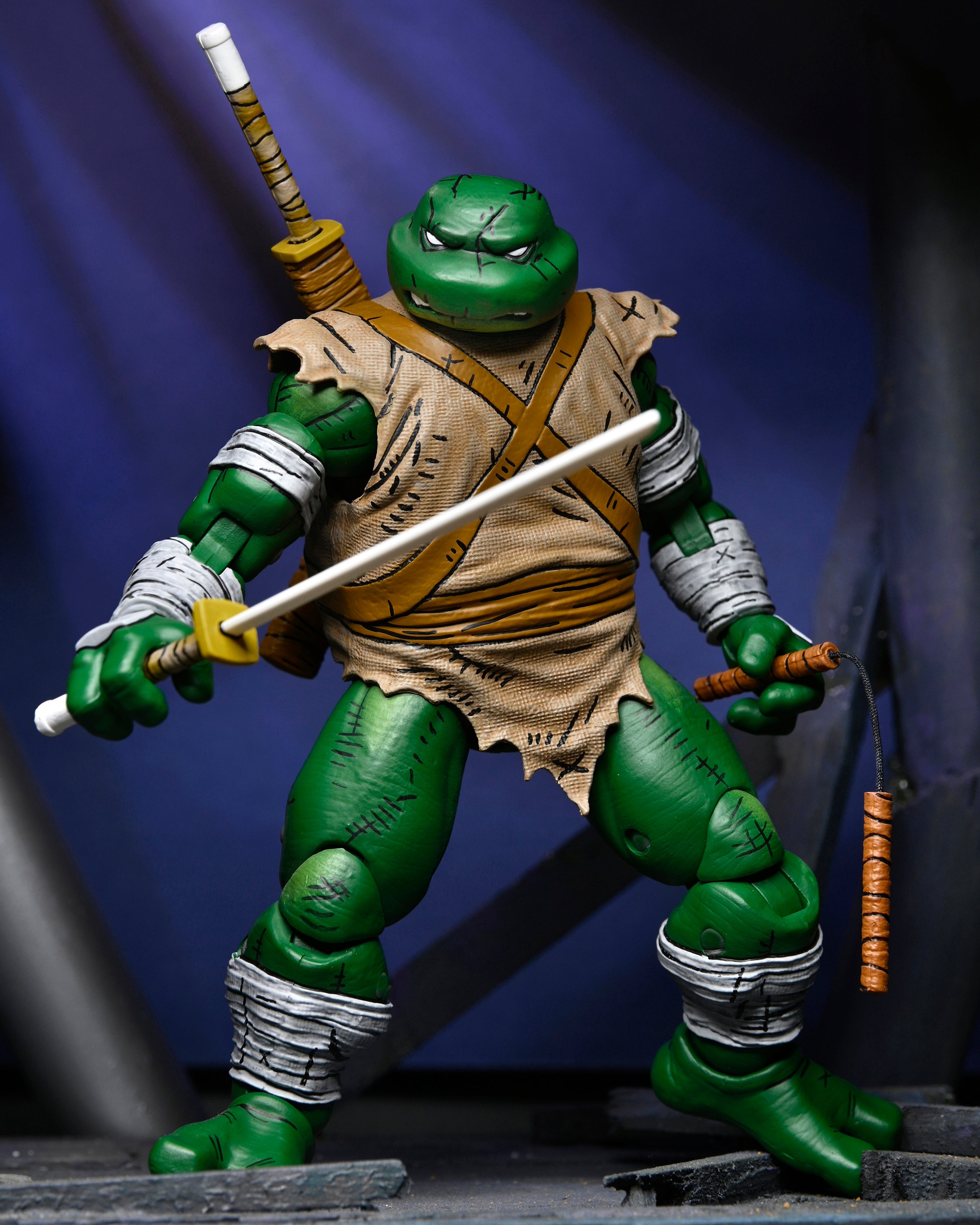 NECA Figura de Accion: TMNT Tortugas Ninja Mirage Comics - Miguel Angel The Wanderer 7 Pulgadas