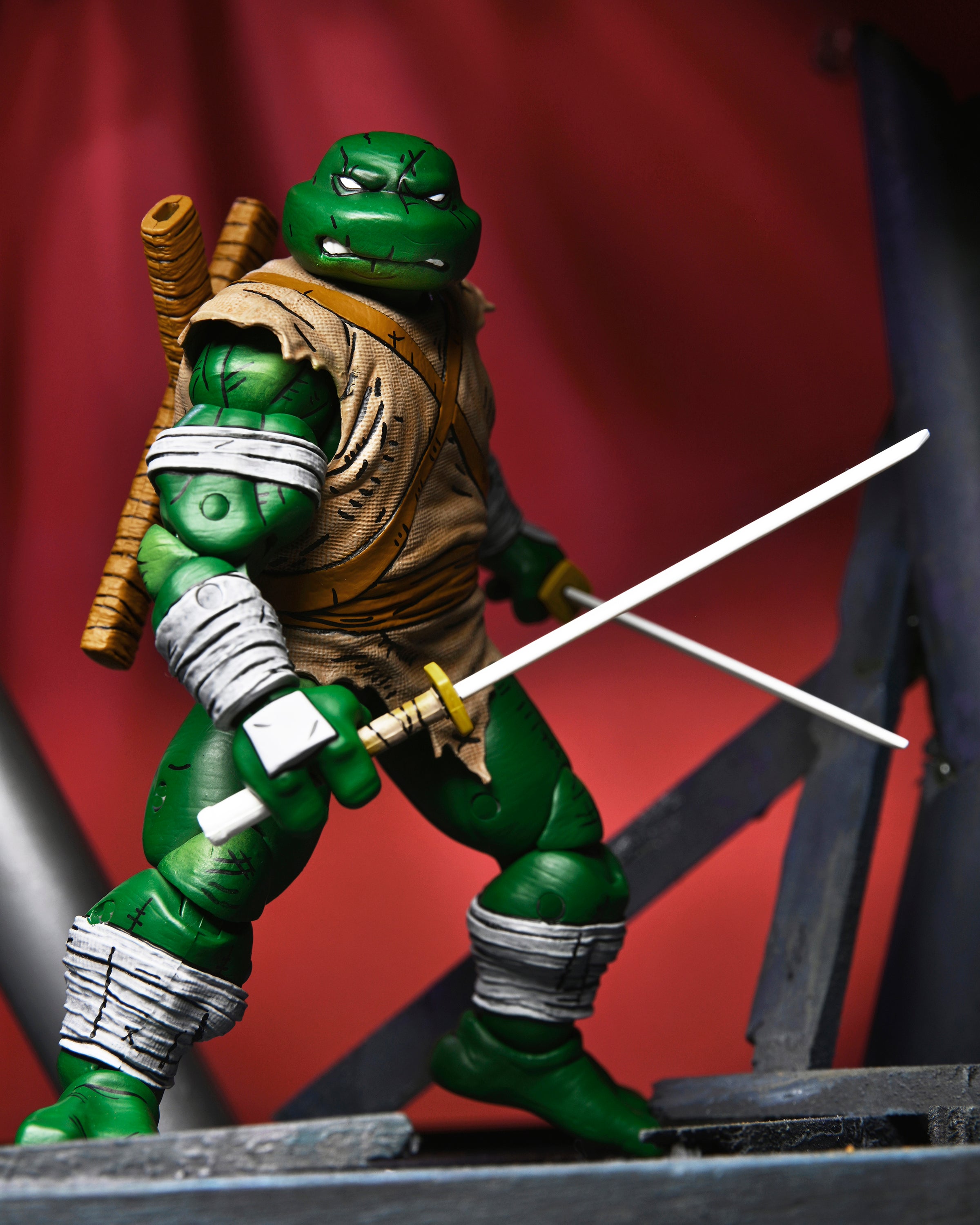 NECA Figura de Accion: TMNT Tortugas Ninja Mirage Comics - Miguel Angel The Wanderer 7 Pulgadas