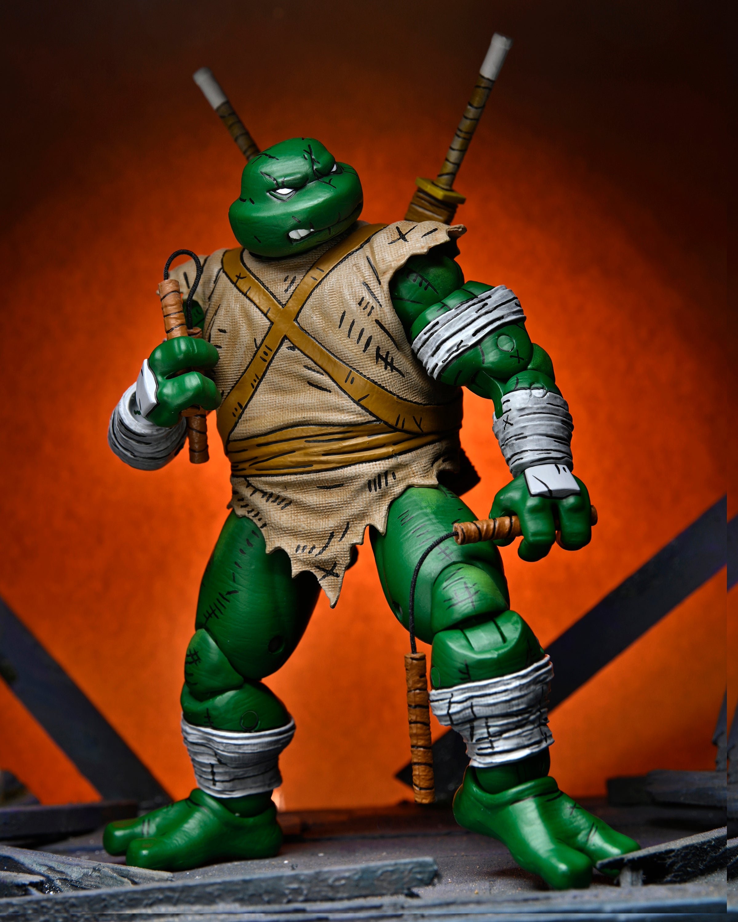 NECA Figura de Accion: TMNT Tortugas Ninja Mirage Comics - Miguel Angel The Wanderer 7 Pulgadas