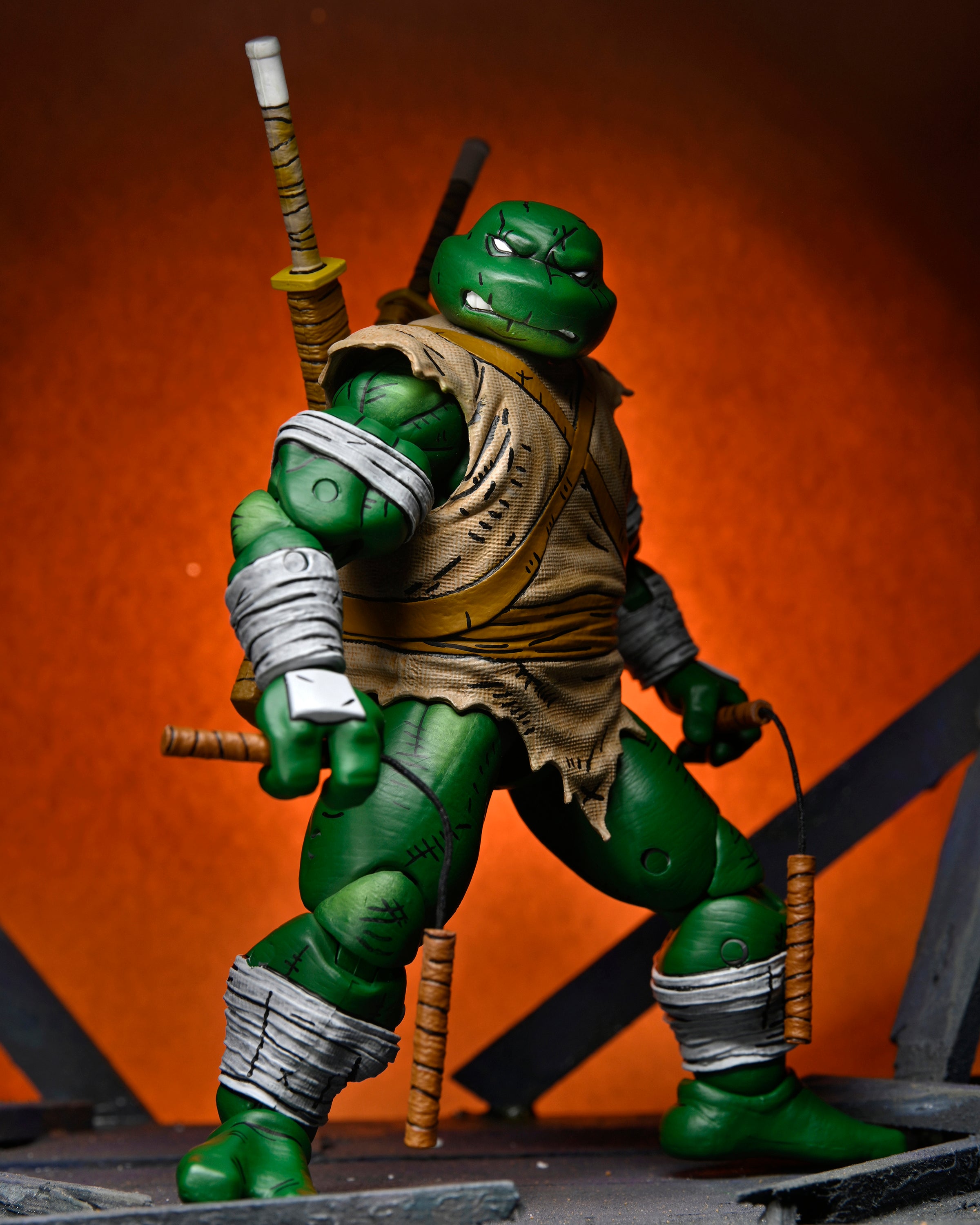 NECA Figura de Accion: TMNT Tortugas Ninja Mirage Comics - Miguel Angel The Wanderer 7 Pulgadas