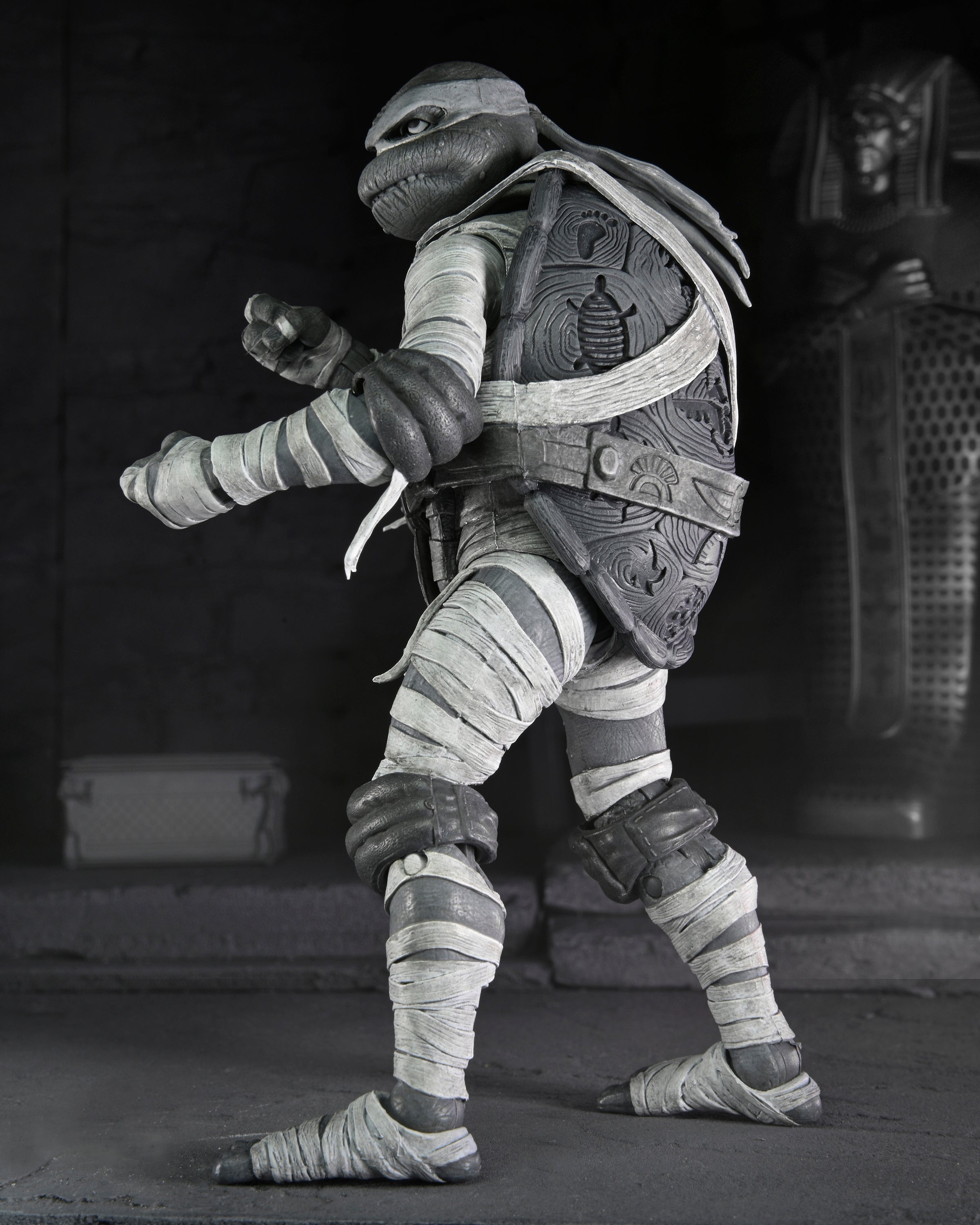 NECA Figura de Accion: Universal Monsters x TMNT - Tortugas En Blanco Y Negro 4 Pack 7 Pulgadas