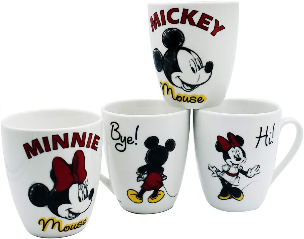 Fun Kids Vajilla: Disney - Mickey Y Minnie Set De 12 Piezas