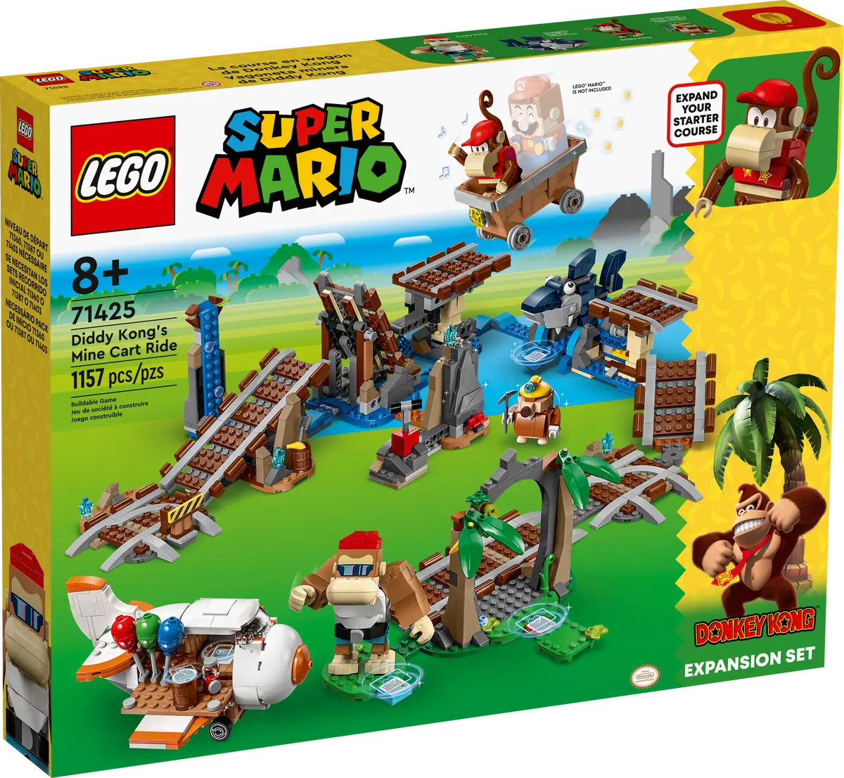 LEGO Super Mario Set de Expansion: Vagoneta minera de Diddy Kong 71425