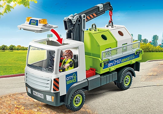 Playmobil City Action: Camion De Residuos Con Contenedor 71431