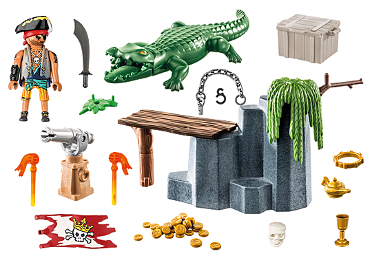 Playmobil Pirates: Pirata con caiman 71473