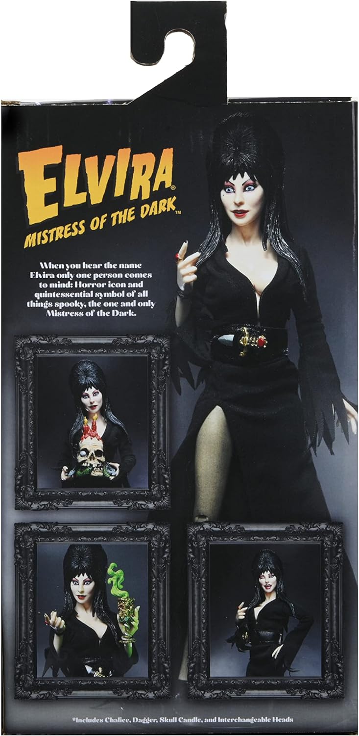 NECA Figura de Accion Vestida: Elvira La Dama De La Oscuridad - Elvira 8 Pulgadas