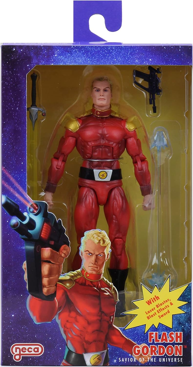 NECA Figura de Accion: Los Defensores De La Tierra - Flash Gordon 7 Pulgadas