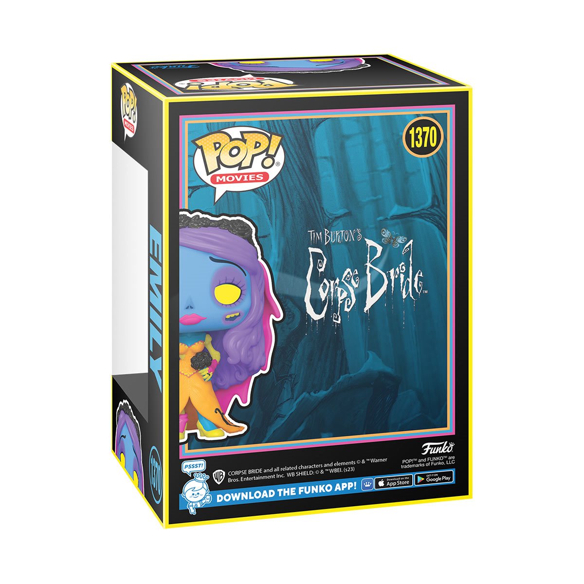 Funko Pop & Tee: El Cadaver De La Novia - Playera Grande Con Emily Blacklight