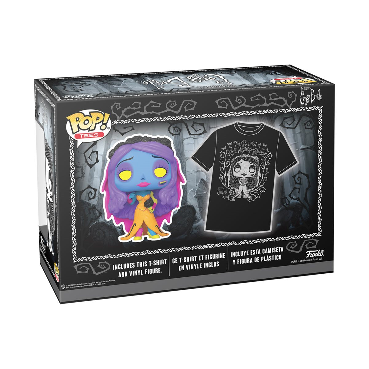 Funko Pop & Tee: El Cadaver De La Novia - Playera Grande Con Emily Blacklight