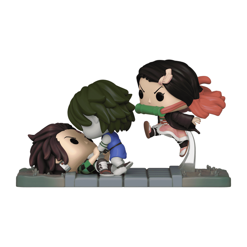 Funko Pop Moments: Demon Slayer - Tanjiro y Nezuko vs Demonio Del Templo Exclusivo