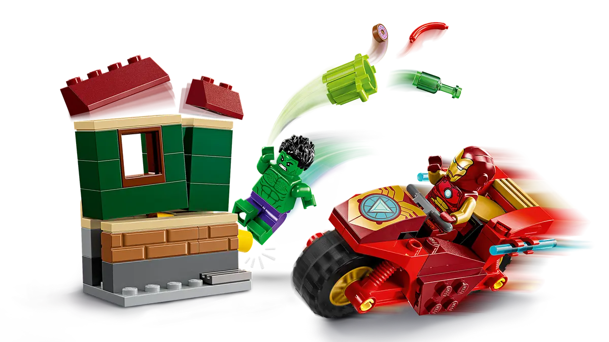 LEGO Super Heroes Marvel Iron Man con Moto y Hulk 76287