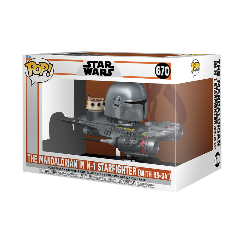 Funko Pop Rides: Star Wars The Mandalorian - Mando En Caza Estelar De Naboo N-1 Con R5 D4