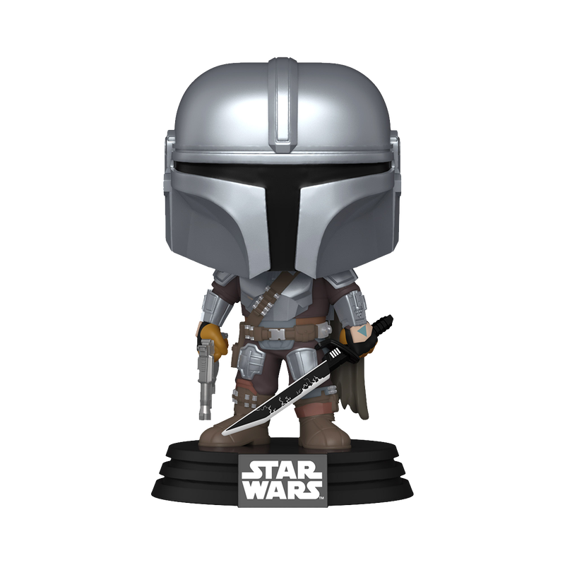 Funko Pop Star Wars: The Mandalorian - El Mandaloriano Con Sable Oscuro