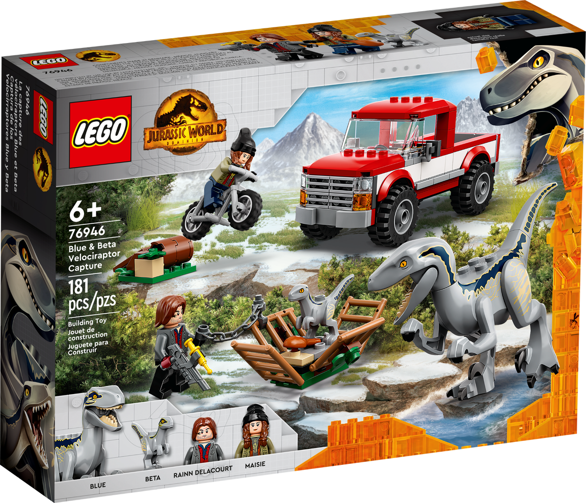 LEGO Jurassic World Captura de los Velocirraptores Blue y Beta 76946