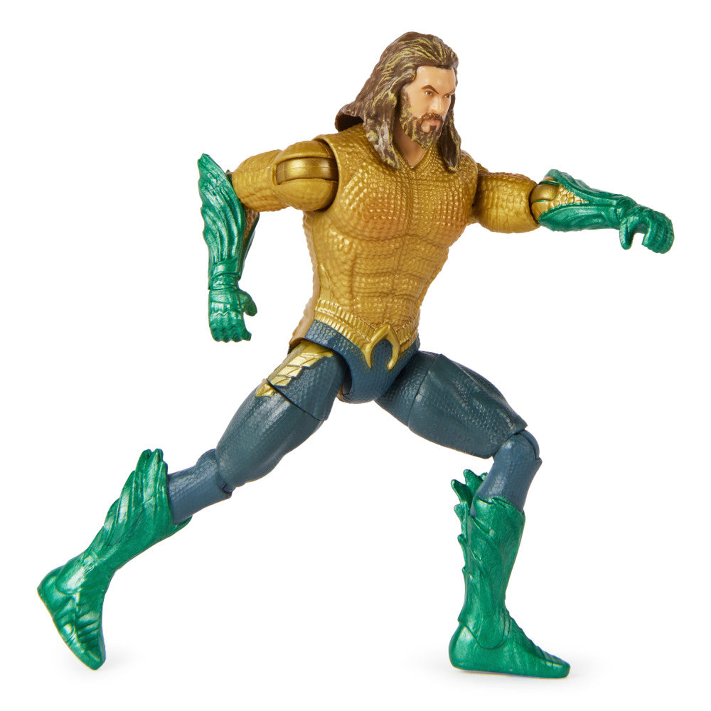 Aquaman: Aquaman Traje Dorado Figura De Accion 4 Pulgadas