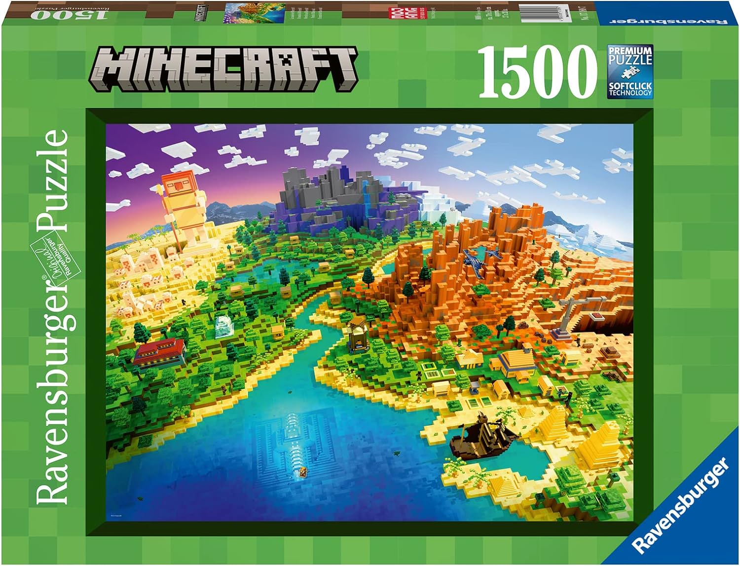 Ravensburger Rompecabezas Adultos: World of Minecraft 1500 piezas