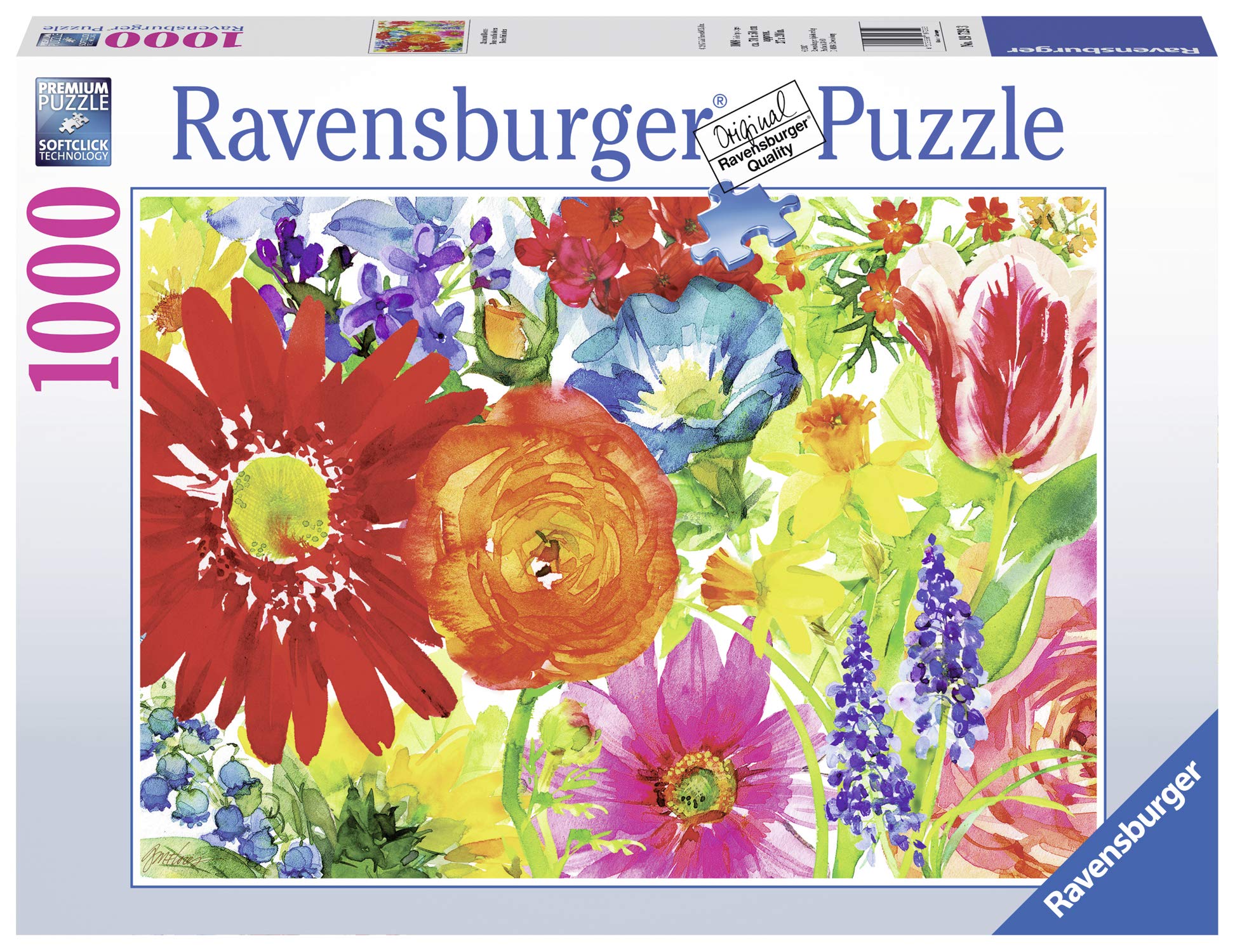 Ravensburger Rompecabezas Adultos: Flores de colores 1000 piezas