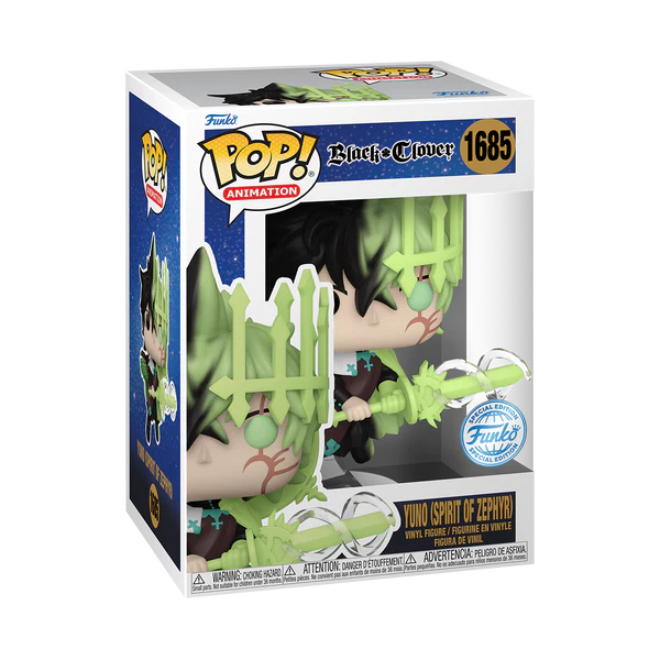 Funko Pop Animation: Black Clover - Yuno Inmersion espiritual Zephyr Exclusivo