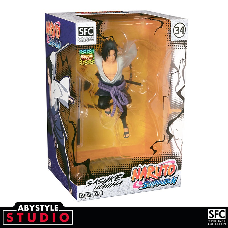 ABYStyle Super Figure Collection: Naruto Shippuden - Sasuke Uchiha Escala 1/10