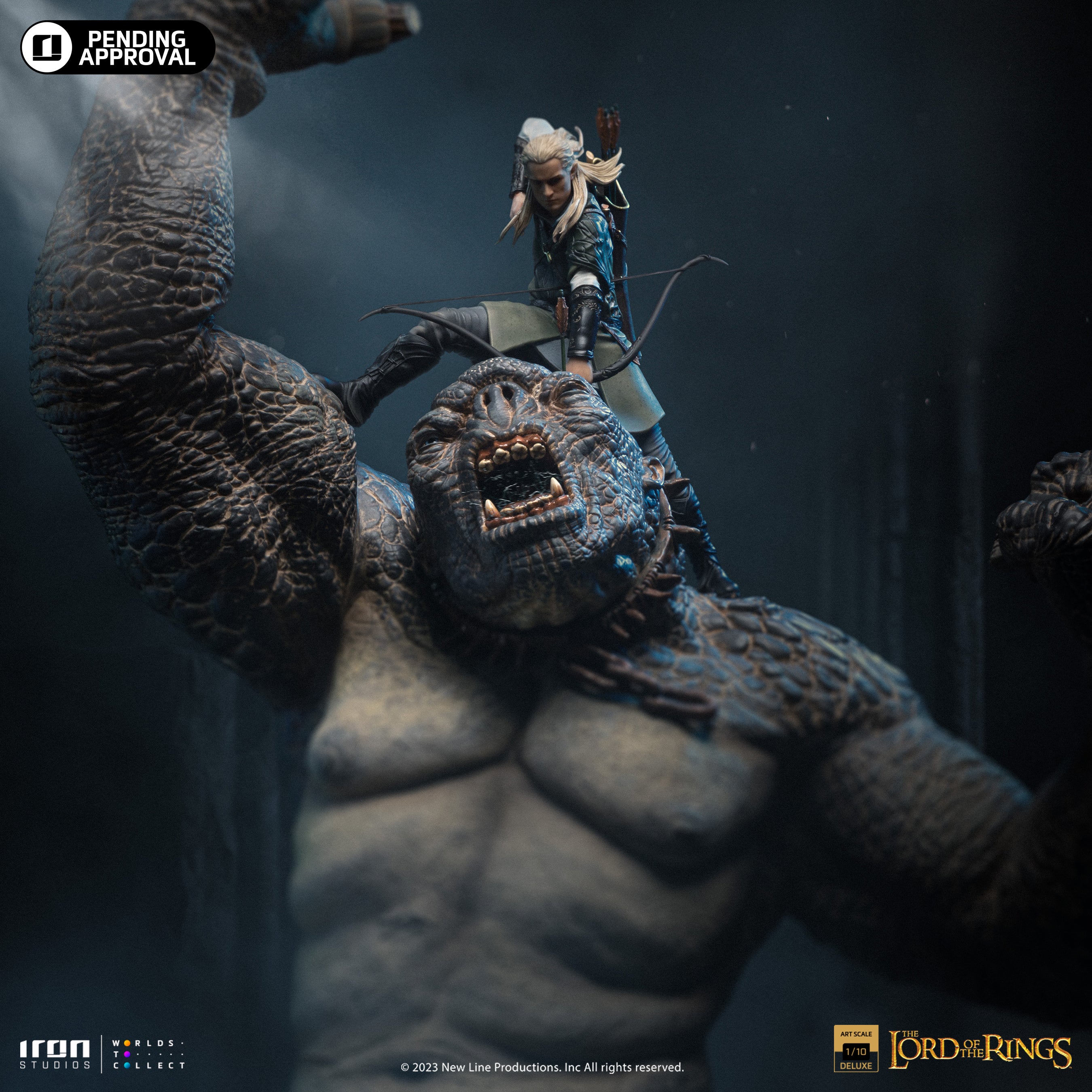 IRON Studios: The Lord Of The Rings - Cave Troll y Legolas Deluxe Escala De Arte 1/10