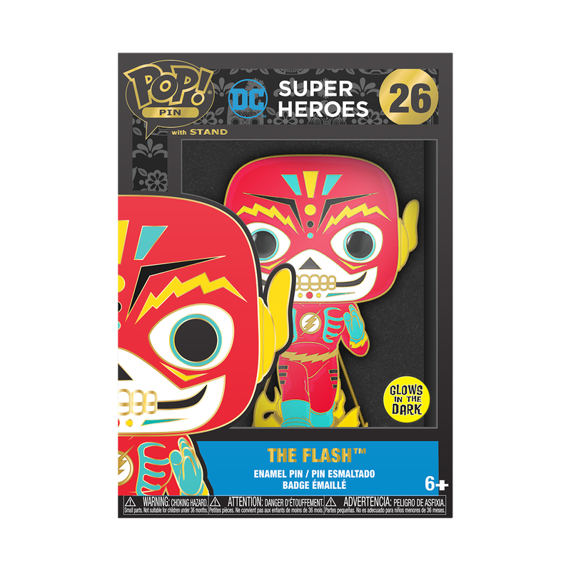 Funko Pop Pin: DC Dia De Los DC - Flash Glow Pin Esmaltado