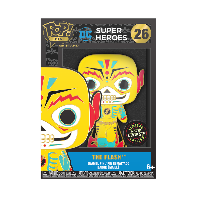 Funko Pop Pin: DC Dia De Los DC - Flash Glow Pin Esmaltado