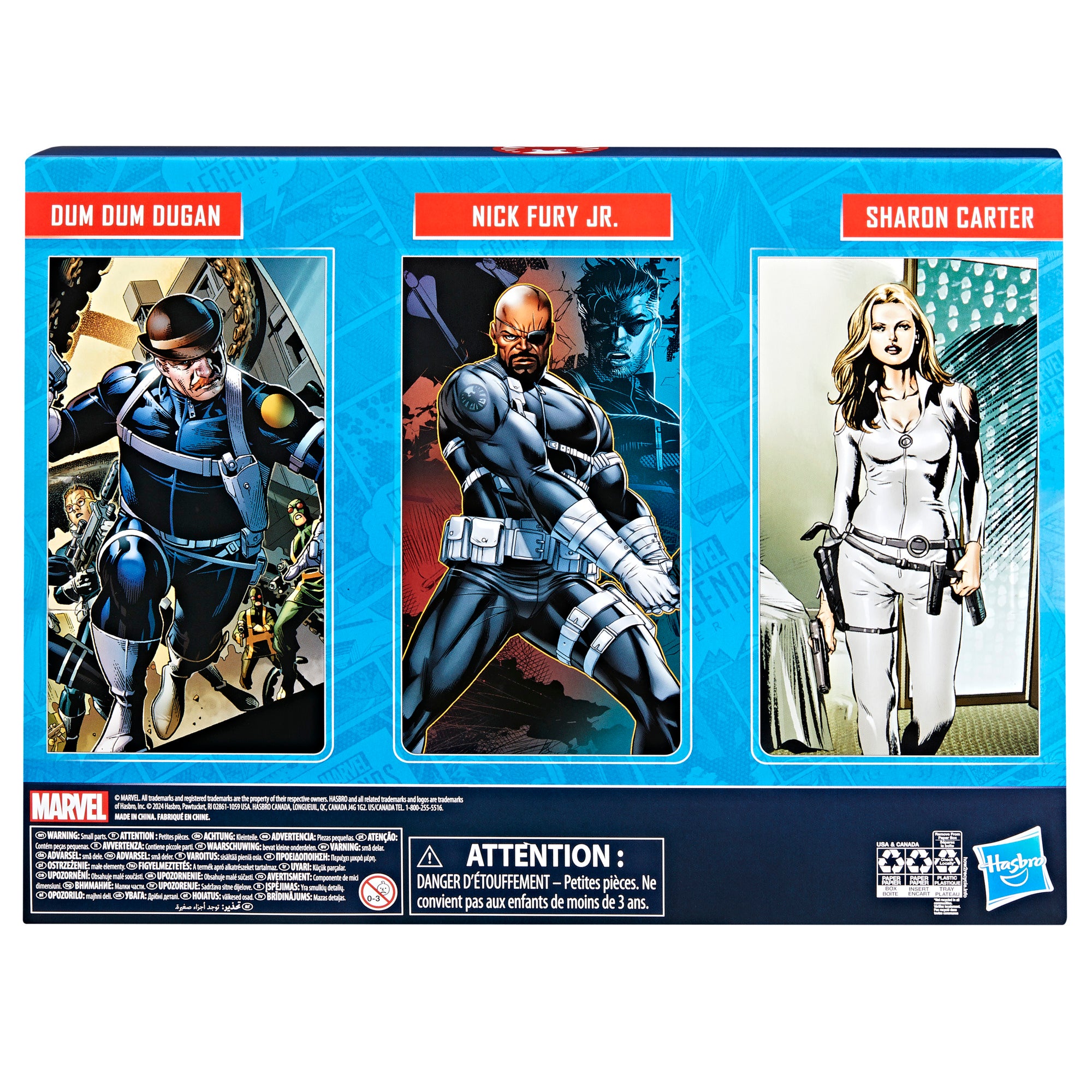 Marvel Legends: Capitan America - Dugan, Nick Fury Jr Y Sharon Carter 3 Pack