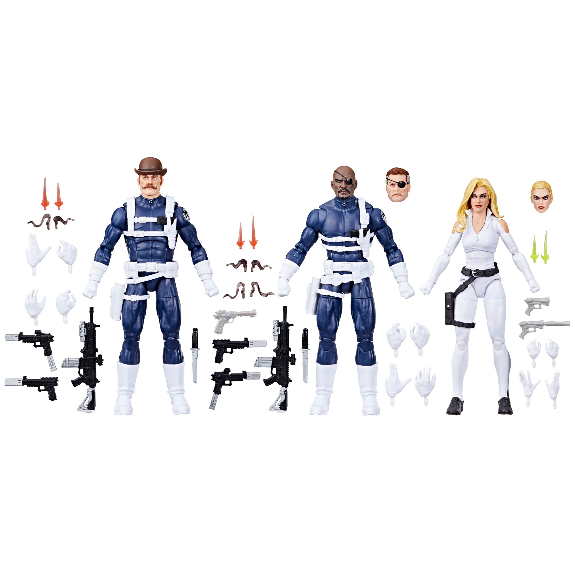 Marvel Legends: Capitan America - Dugan, Nick Fury Jr Y Sharon Carter 3 Pack