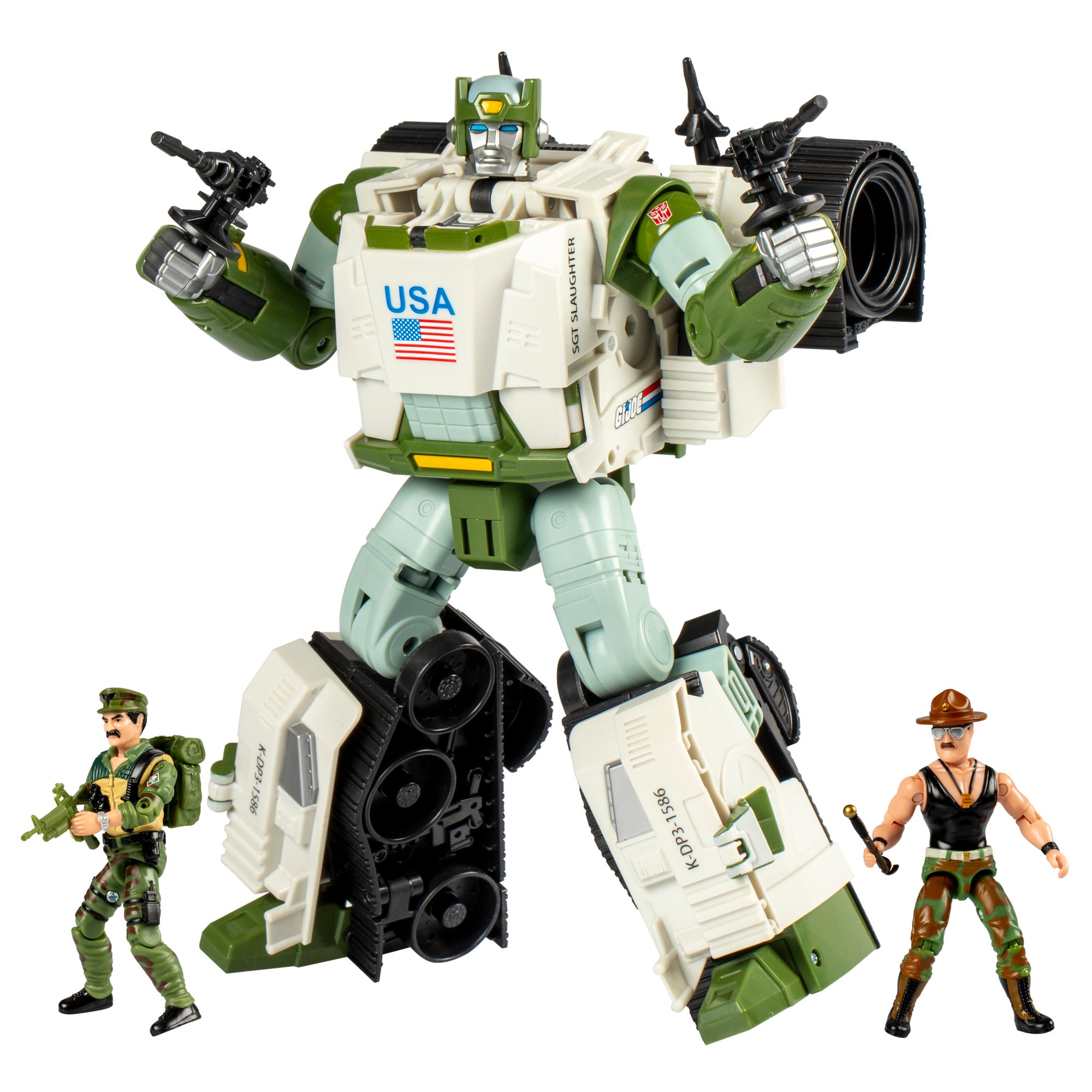 Transformers Collaborative G.I. Joe: Set Autobot Kup Triple T Con Sargento Slaughter Y Leatherneck