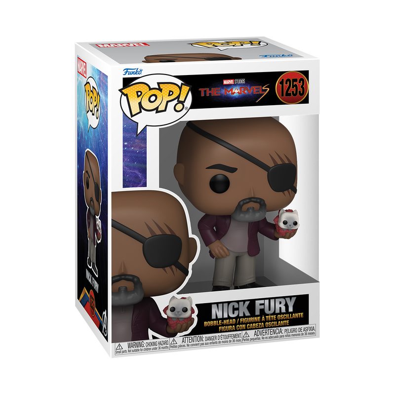 Funko Pop Marvel: The Marvels - Nick Fury Con Flerkitten