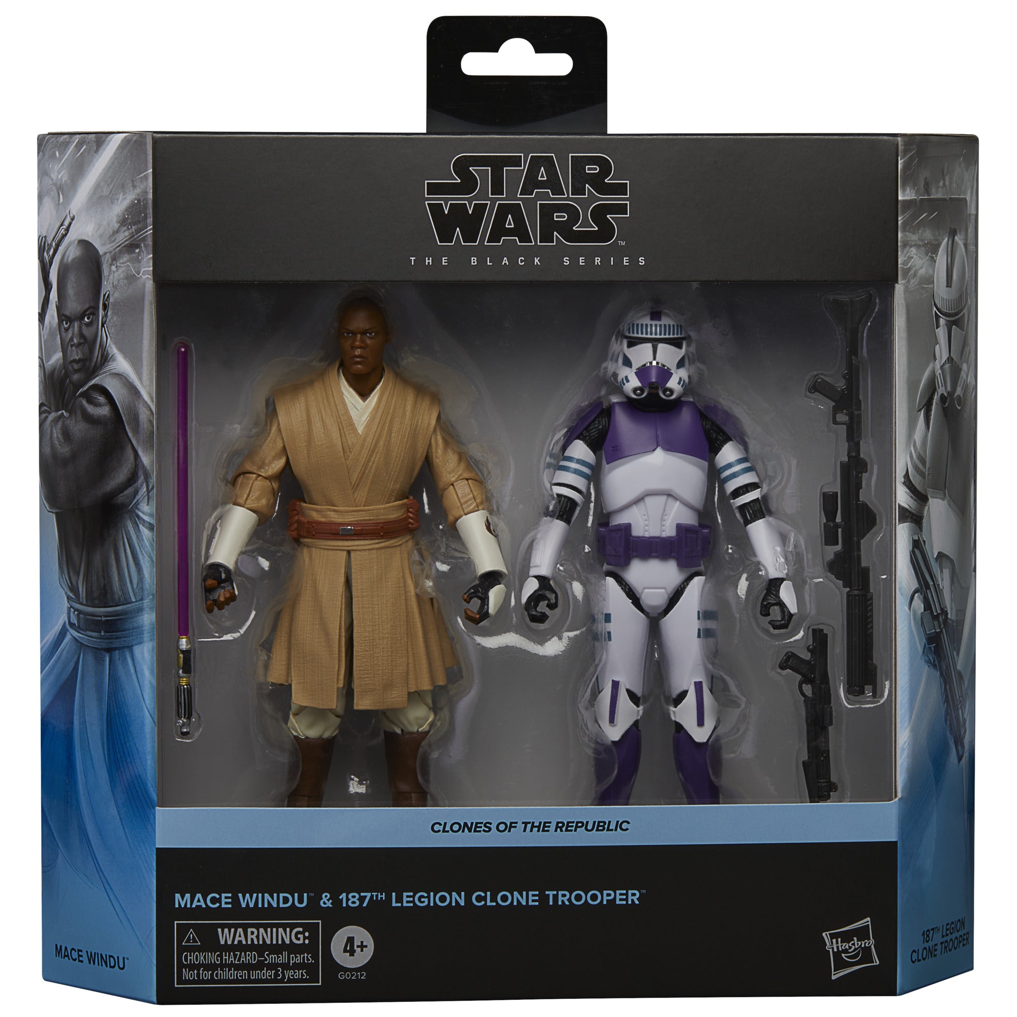 Star Wars The Black Series: Clones Of The Republic - Mace Windu Y Clone Trooper Legion 187