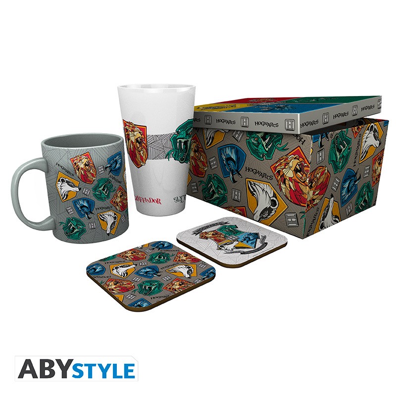 ABYStyle Set De Regalo: Harry Potter - Stand Together Vaso, Taza y 2 Portavasos 4 Pack