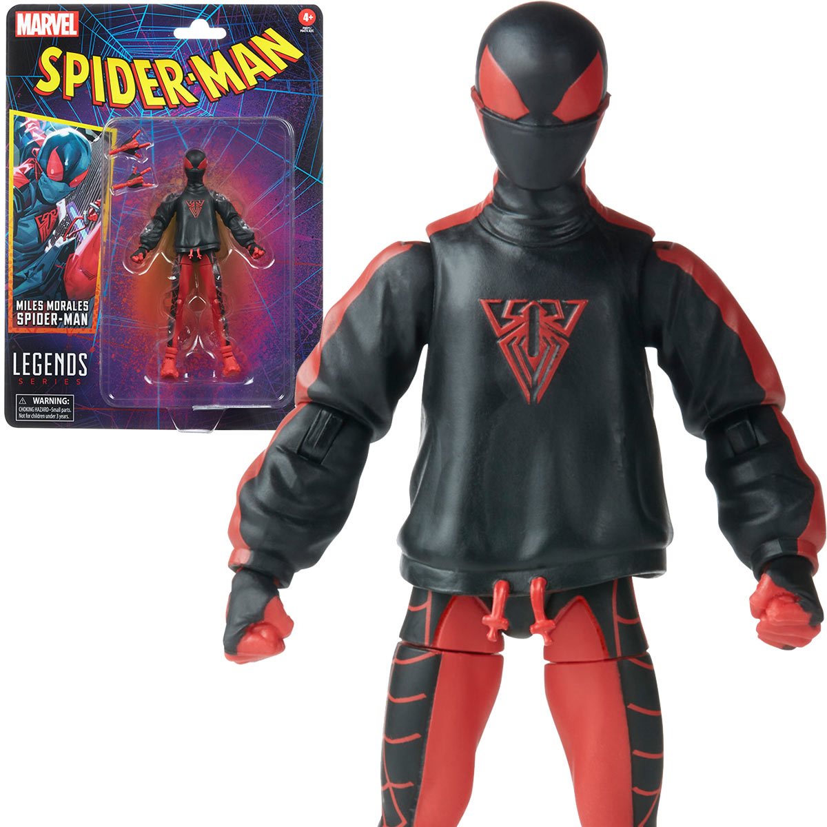 Marvel Legends Retro: Spider Man - Miles Morales Con Sudadera 6 Pulgadas