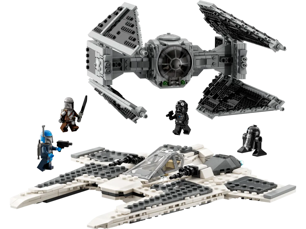 LEGO Star Wars Caza Colmillo Mandaloriano vs Interceptor TIE 75348