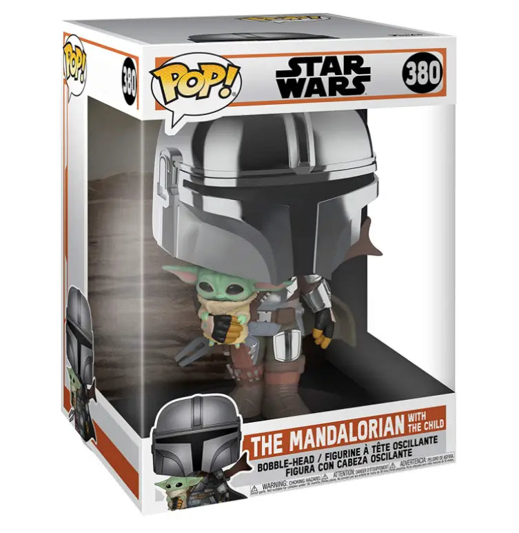 Funko Pop Star Wars: The Mandalorian - Mandaloriano Y Grogu 10 pulgadas