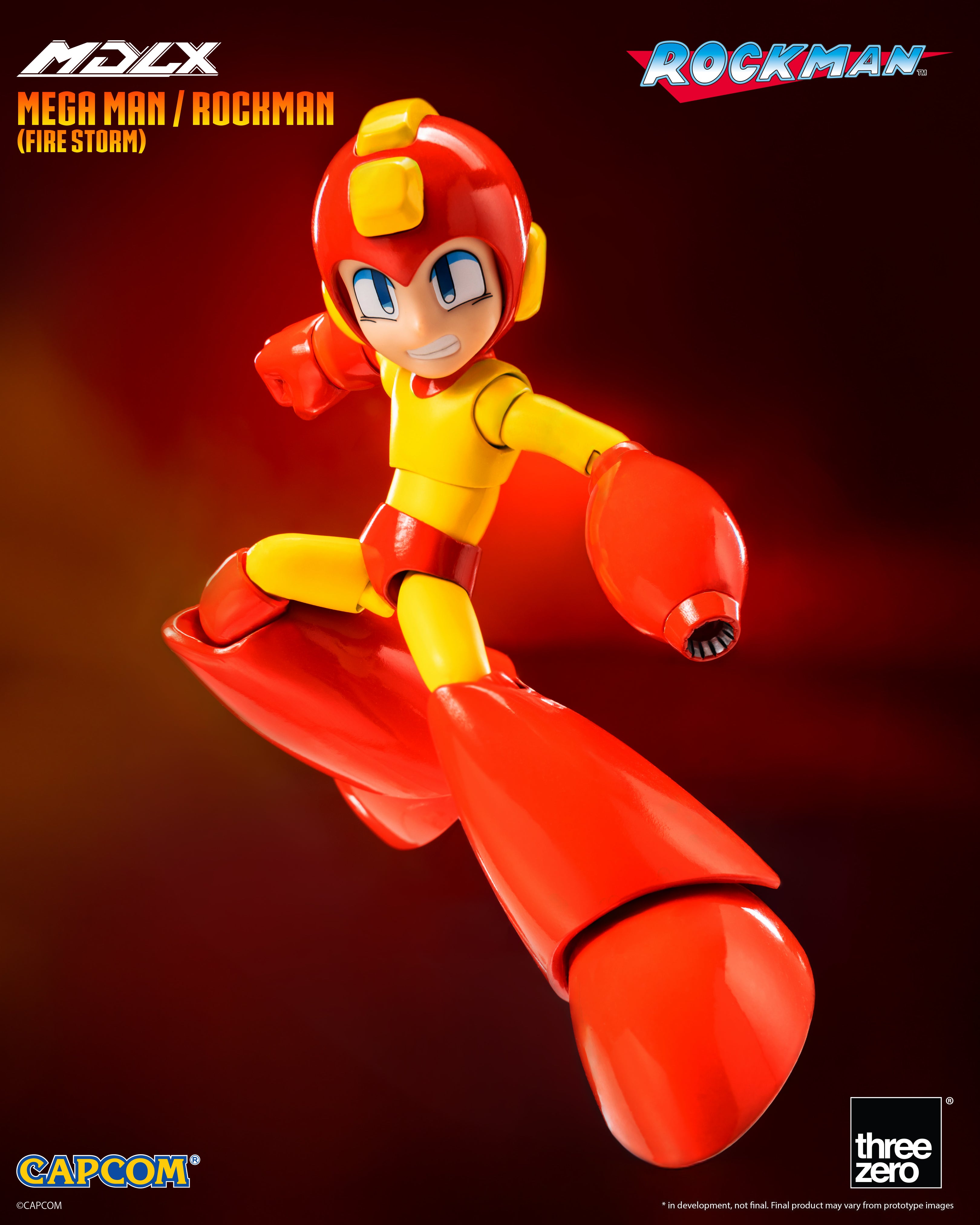 Threezero Mdlx Series: Mega Man - Mega Man Rockman Fire Storm