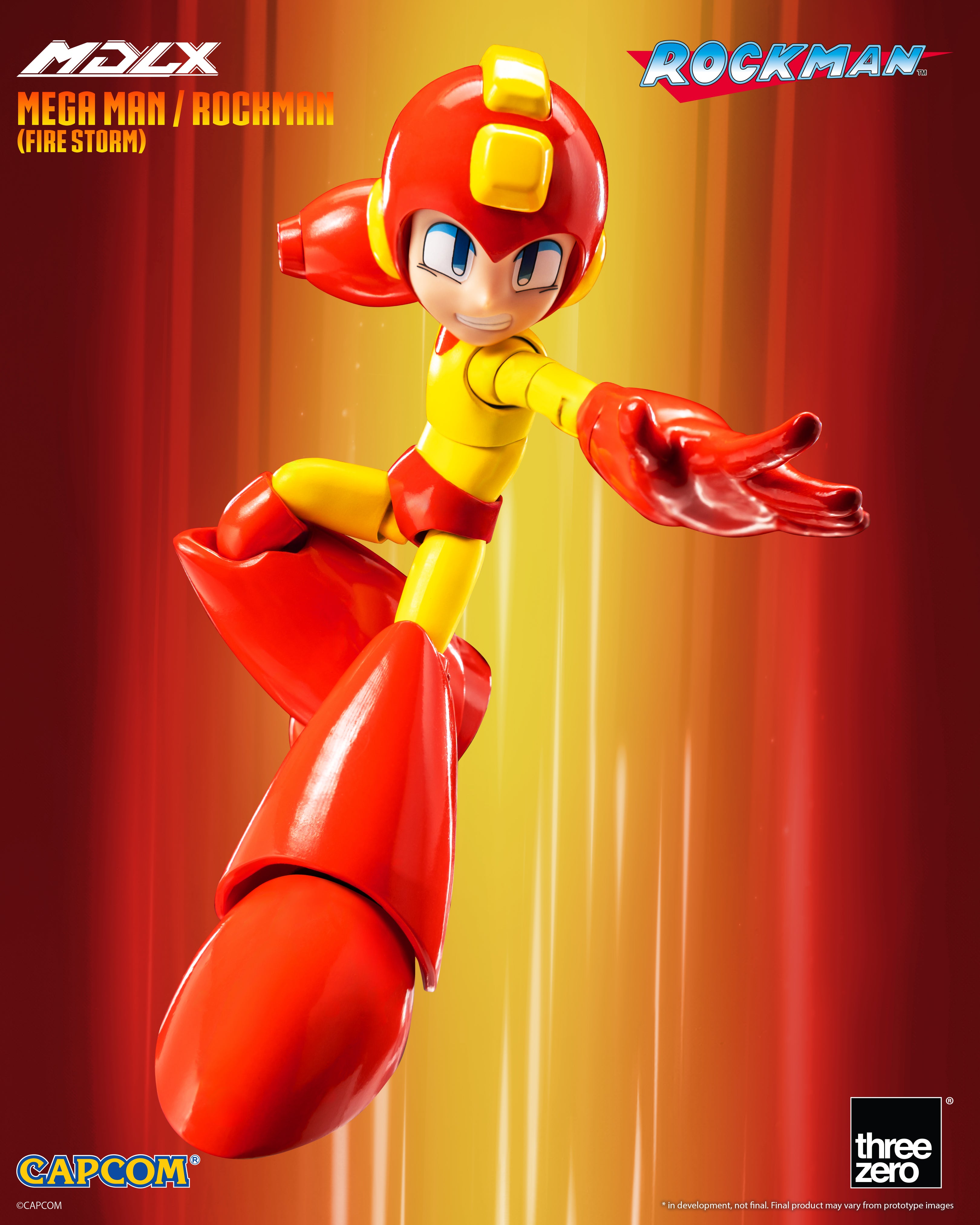 Threezero Mdlx Series: Mega Man - Mega Man Rockman Fire Storm