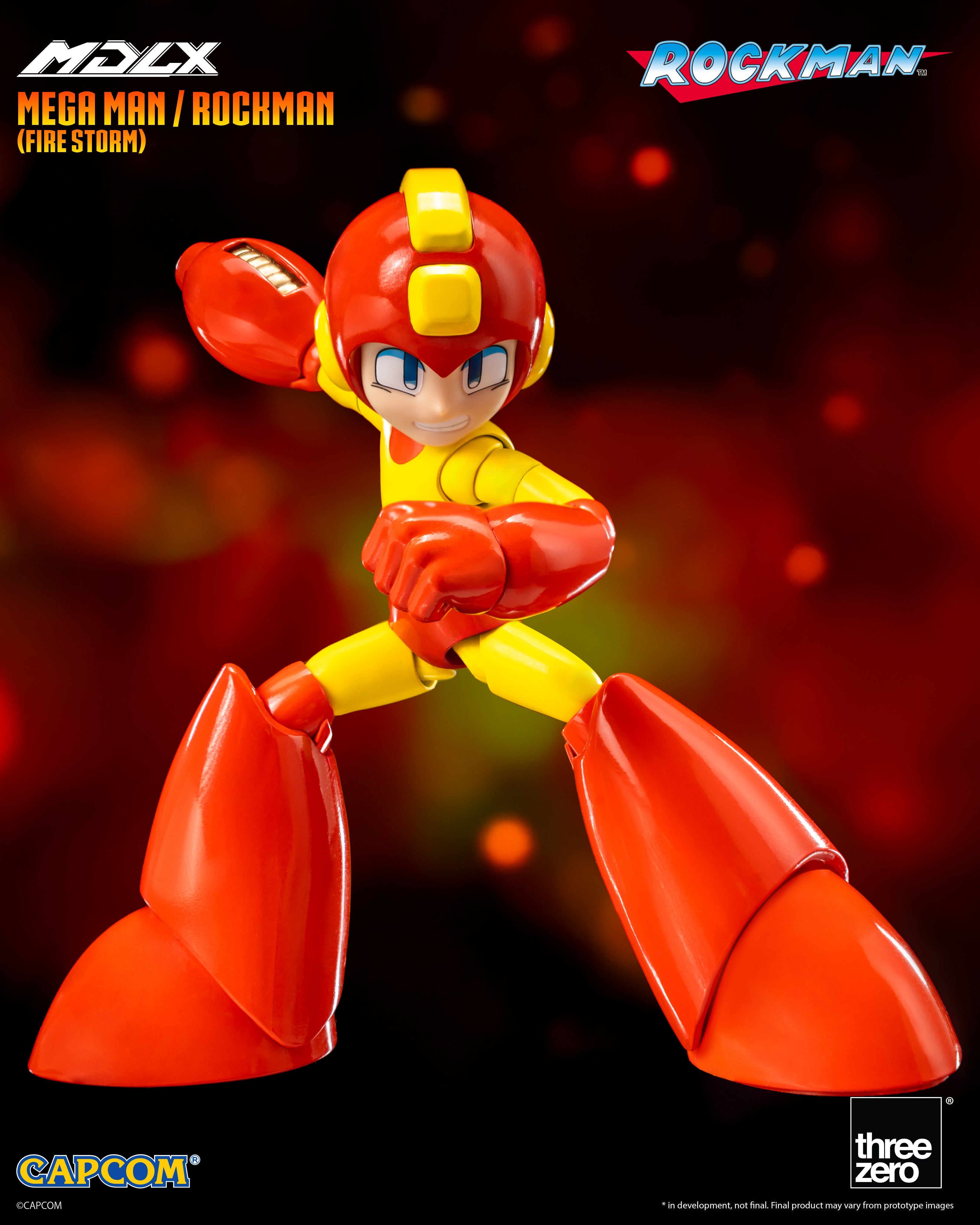 Threezero Mdlx Series: Mega Man - Mega Man Rockman Fire Storm