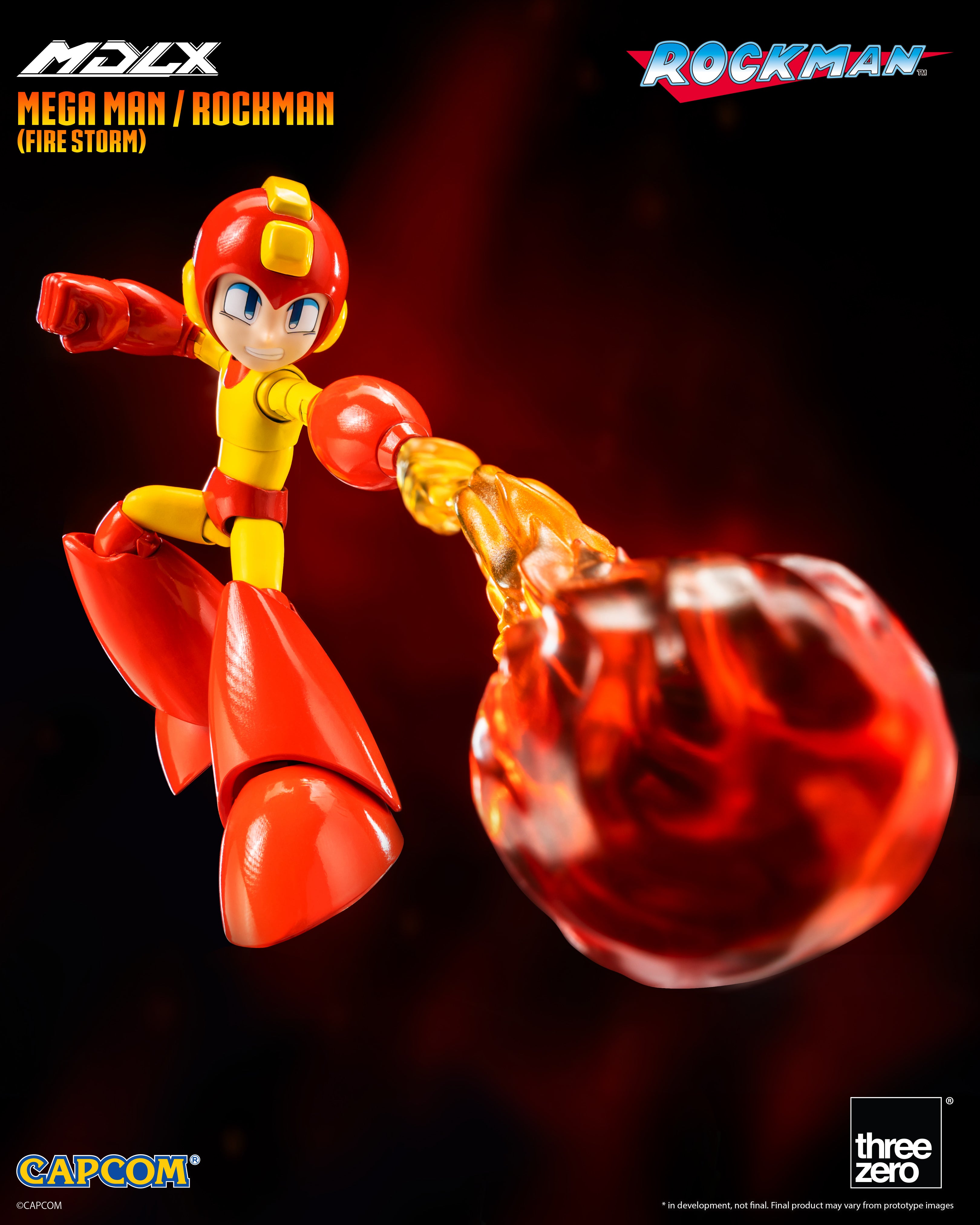 Threezero Mdlx Series: Mega Man - Mega Man Rockman Fire Storm