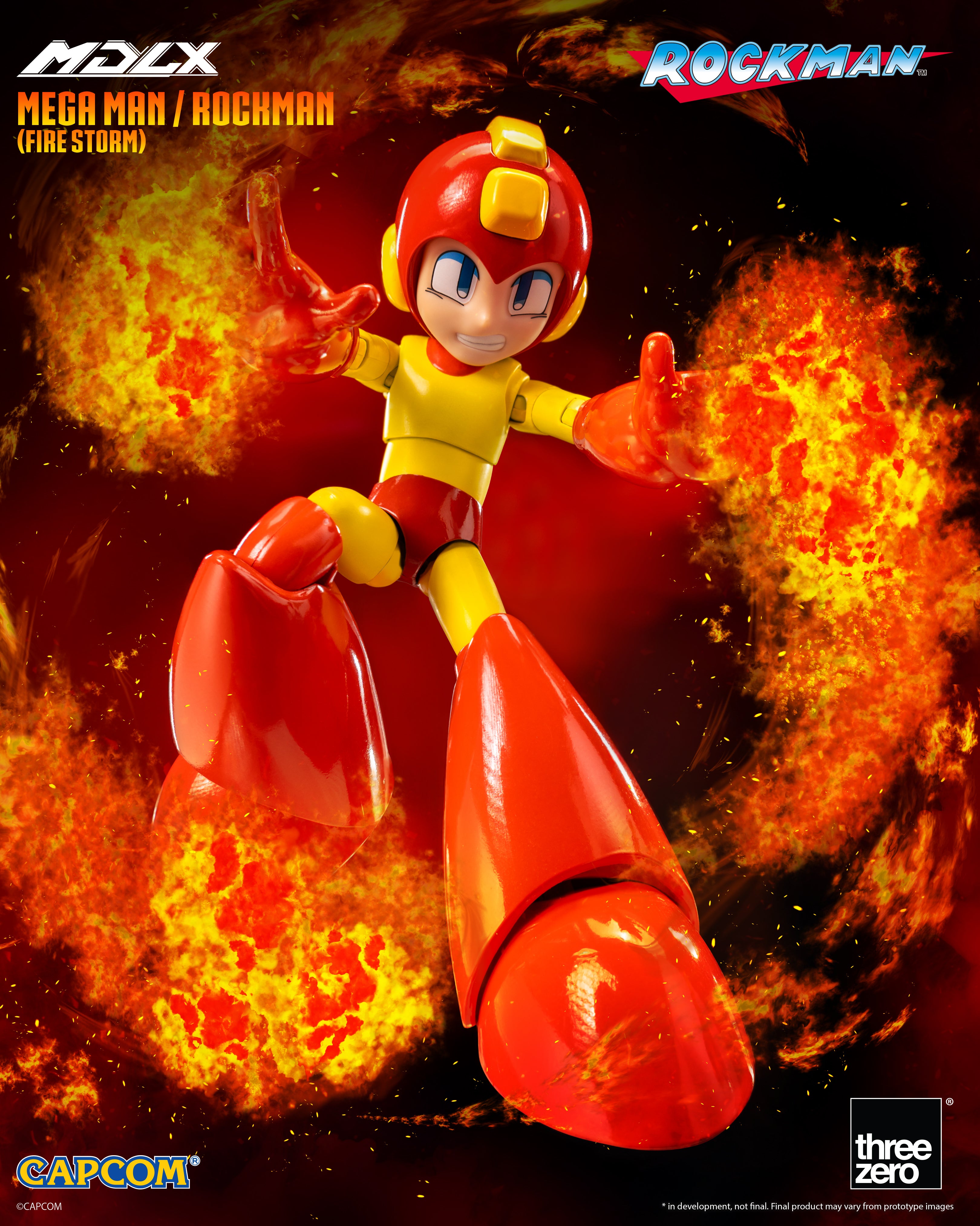 Threezero Mdlx Series: Mega Man - Mega Man Rockman Fire Storm